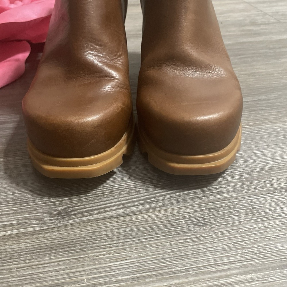 SOREL NL4371-245 Joan of Arctic Wedge III Zip Chelsea Boot Sz 8 Hazelnut Brown - Picture 3 of 12